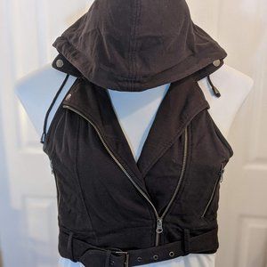 Black Punk Zippered Vest